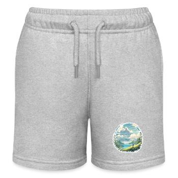 Anime / Comic / Japanisch / Zeichentrick / Cartoon - Kinder Organic Joggingshorts Mini Bolter von Stanley/Stella - Grau meliert - Vorne