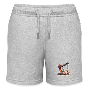 Kran / Baustelle / Seilwinde / Kransystem - Kinder Organic Joggingshorts Mini Bolter von Stanley/Stella - Grau meliert - Vorne