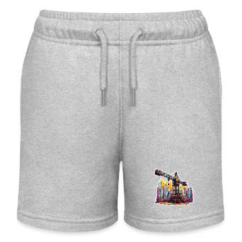 Kran / Baustelle / Seilwinde / Kransystem - Kinder Organic Joggingshorts Mini Bolter von Stanley/Stella - Grau meliert - Vorne