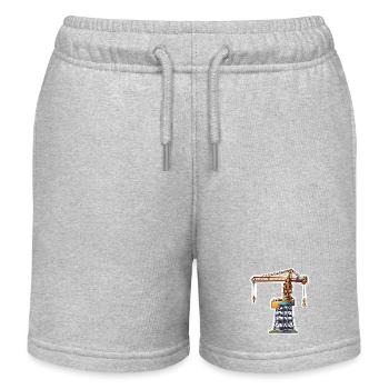 Kran / Baustelle / Seilwinde / Kransystem - Kinder Organic Joggingshorts Mini Bolter von Stanley/Stella - Grau meliert - Vorne