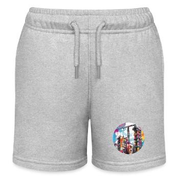 Kran / Baustelle / Seilwinde / Kransystem - Kinder Organic Joggingshorts Mini Bolter von Stanley/Stella - Grau meliert - Vorne