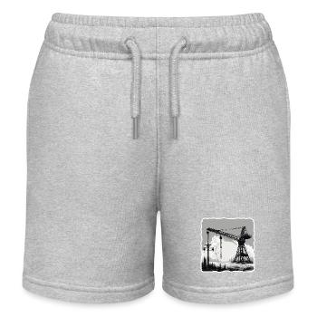 Kran / Baustelle / Seilwinde / Kransystem - Kinder Organic Joggingshorts Mini Bolter von Stanley/Stella - Grau meliert - Vorne