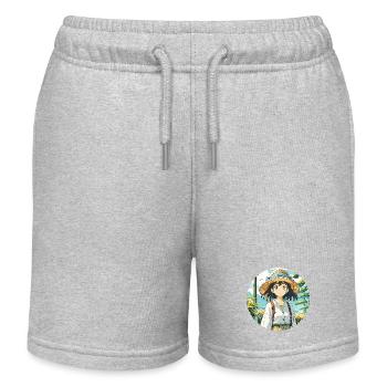Anime / Comic / Japanisch / Zeichentrick / Cartoon - Kinder Organic Joggingshorts Mini Bolter von Stanley/Stella - Grau meliert - Vorne