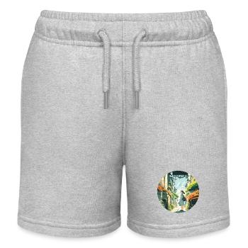 Anime / Comic / Japanisch / Zeichentrick / Cartoon - Kinder Organic Joggingshorts Mini Bolter von Stanley/Stella - Grau meliert - Vorne