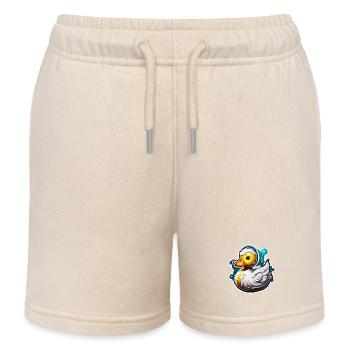 Rubber duck / rubber duck / water / bathtub - Kids Organic Sweat Shorts by Stanley/Stella - soft Ecru - Front