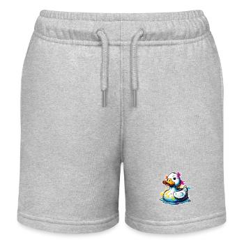 Canard en caoutchouc / canard en caoutchouc / eau / baignoire - Short de jogging enfant bio Stanley/Stella - gris chiné - Devant