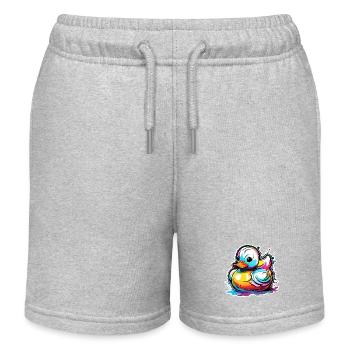 Canard en caoutchouc / canard en caoutchouc / eau / baignoire - Short de jogging enfant bio Stanley/Stella - gris chiné - Devant