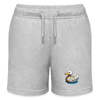 Canard en caoutchouc / canard en caoutchouc / eau / baignoire - Short de jogging enfant bio Stanley/Stella - gris chiné - Devant