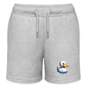 Canard en caoutchouc / canard en caoutchouc / eau / baignoire - Short de jogging enfant bio Stanley/Stella - gris chiné - Devant