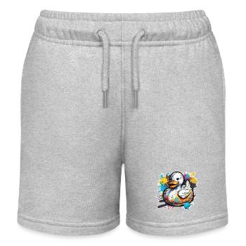 Canard en caoutchouc / canard en caoutchouc / eau / baignoire - Short de jogging enfant bio Stanley/Stella - gris chiné - Devant