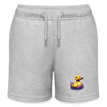 Canard en caoutchouc / canard en caoutchouc / eau / baignoire - Short de jogging enfant bio Stanley/Stella - gris chiné - Devant