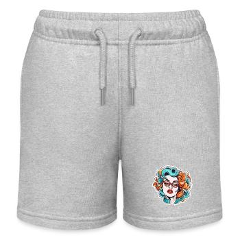 teuflische Frau / blut / Gothic / Heavy Metal - Kinder Organic Joggingshorts Mini Bolter von Stanley/Stella - Grau meliert - Vorne