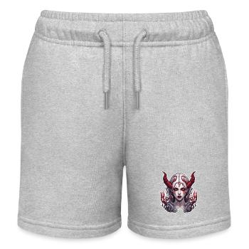 teuflische Frau / blut / Gothic / Heavy Metal - Kinder Organic Joggingshorts Mini Bolter von Stanley/Stella - Grau meliert - Vorne