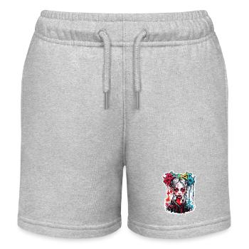 teuflische Frau / blut / Gothic / Heavy Metal - Kinder Organic Joggingshorts Mini Bolter von Stanley/Stella - Grau meliert - Vorne