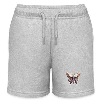 Motte / Tier / Insekt / Larve / Schädling - Kinder Organic Joggingshorts Mini Bolter von Stanley/Stella - Grau meliert - Vorne