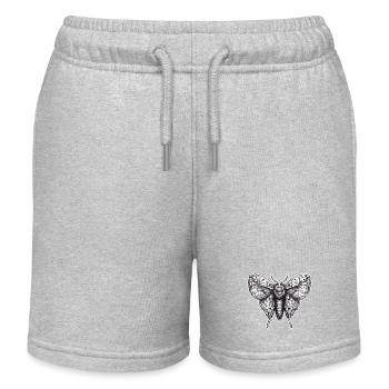 Motte / Tier / Insekt / Larve / Schädling - Kinder Organic Joggingshorts Mini Bolter von Stanley/Stella - Grau meliert - Vorne