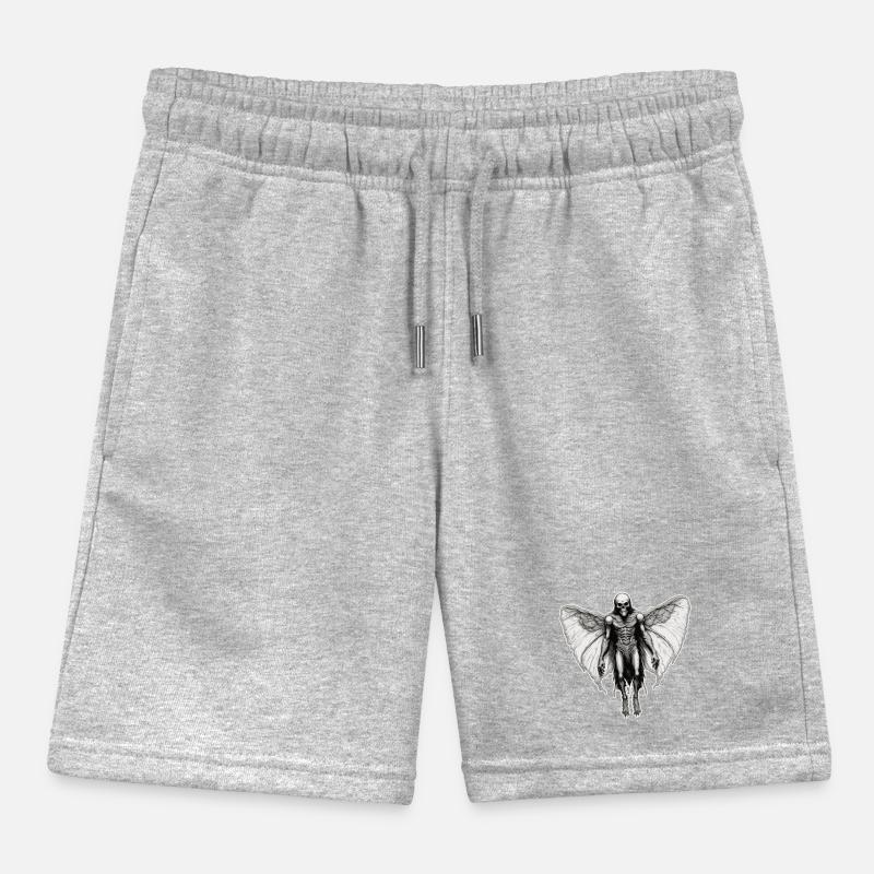 Mothman / Moth / Insect / Mythical Creature / Flutterer Kids Organic Sweat Shorts by Stanley/Stella