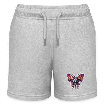 Motte / Tier / Insekt / Larve / Schädling - Kinder Organic Joggingshorts Mini Bolter von Stanley/Stella - Grau meliert - Vorne