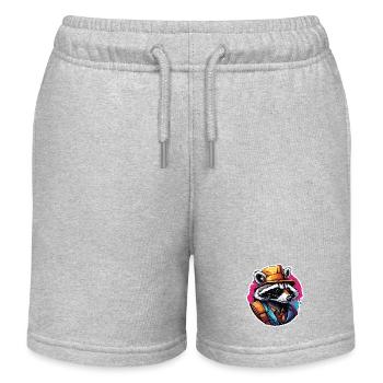 Raccoon / Animal / Zoo / Wild / Cute / Predator - Kids Organic Sweat Shorts by Stanley/Stella - heather grey - Front
