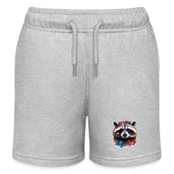 Raccoon / Animal / Zoo / Wild / Cute / Predator - Kids Organic Sweat Shorts by Stanley/Stella - heather grey - Front
