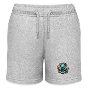 Hydra / Greek Mythology / Serpent - Kids Organic Sweat Shorts by Stanley/Stella - heather grey - Front