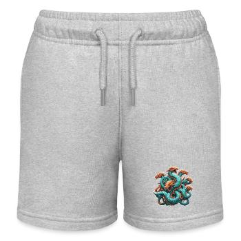 Hydra / Greek Mythology / Serpent - Kids Organic Sweat Shorts by Stanley/Stella - heather grey - Front
