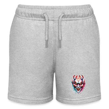 Masque Kabuki / Art japonais / Théâtre / Antiquité - Short de jogging enfant bio Stanley/Stella - gris chiné - Devant