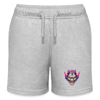 Kabuki Maske / Japanische Kunst / Theater / Antik - Kinder Organic Joggingshorts Mini Bolter von Stanley/Stella - Grau meliert - Vorne
