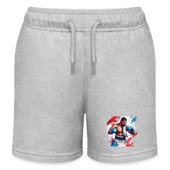 Boxer / Sport / Kampf / Arena / Boxring / Fäuste - Kinder Organic Joggingshorts Mini Bolter von Stanley/Stella - Grau meliert - Vorne