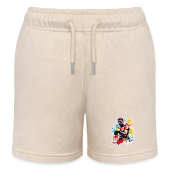Boxer / Sport / Kampf / Arena / Boxring / Fäuste - Kinder Organic Joggingshorts Mini Bolter von Stanley/Stella - Natur - Vorne