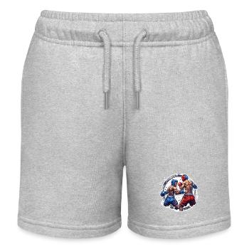 Boxer / Sport / Kampf / Arena / Boxring / Fäuste - Kinder Organic Joggingshorts Mini Bolter von Stanley/Stella - Grau meliert - Vorne