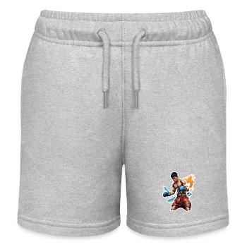 Boxer / Sport / Kampf / Arena / Boxring / Fäuste - Kinder Organic Joggingshorts Mini Bolter von Stanley/Stella - Grau meliert - Vorne