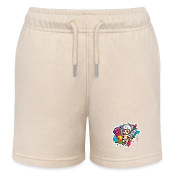 Cupidon / Amour / Flèche / Coeur / Saint Valentin - Short de jogging enfant bio Stanley/Stella - écru doux - Devant