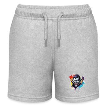 Vampir / Dracula / Blutsauger / Halloween / Mythos - Kinder Organic Joggingshorts Mini Bolter von Stanley/Stella - Grau meliert - Vorne