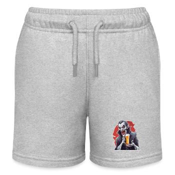 Vampir / Dracula / Blutsauger / Halloween / Mythos - Kinder Organic Joggingshorts Mini Bolter von Stanley/Stella - Grau meliert - Vorne