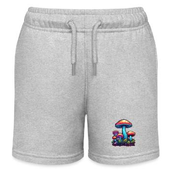 Champignon / Champignon / Prairie / Forêt / Goa / Psy - Short de jogging enfant bio Stanley/Stella - gris chiné - Devant