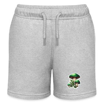 Champignon / Champignon / Prairie / Forêt / Goa / Psy - Short de jogging enfant bio Stanley/Stella - gris chiné - Devant