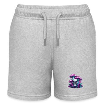 Champignon / Champignon / Prairie / Forêt / Goa / Psy - Short de jogging enfant bio Stanley/Stella - gris chiné - Devant