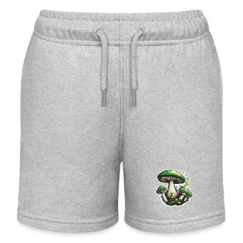 Champignon / Champignon / Prairie / Forêt / Goa / Psy - Short de jogging enfant bio Stanley/Stella - gris chiné - Devant