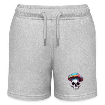 Champignon / Champignon / Prairie / Forêt / Goa / Psy - Short de jogging enfant bio Stanley/Stella - gris chiné - Devant