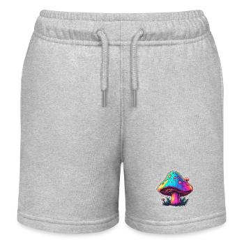 Champignon / Champignon / Prairie / Forêt / Goa / Psy - Short de jogging enfant bio Stanley/Stella - gris chiné - Devant