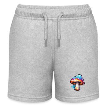 Champignon / Champignon / Prairie / Forêt / Goa / Psy - Short de jogging enfant bio Stanley/Stella - gris chiné - Devant