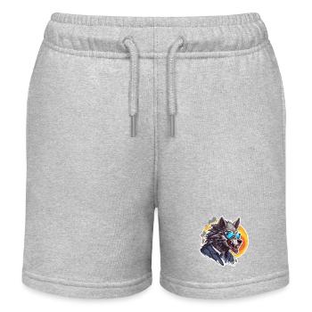 Werwolf / Vollmond / Wesen / Verwandlung / Fluch - Kinder Organic Joggingshorts Mini Bolter von Stanley/Stella - Grau meliert - Vorne