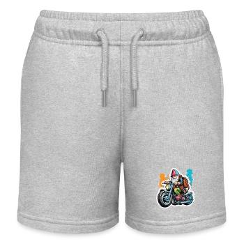 Nain de jardin / Fairyland / Leprechaun / Gnome / Logo - Short de jogging enfant bio Stanley/Stella - gris chiné - Devant