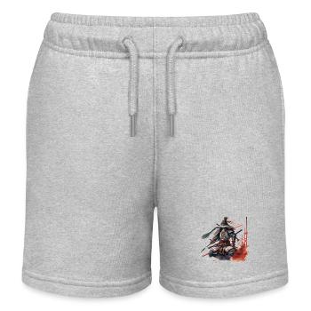 Samouraï / Japonais / Harakiri / Katana / Homme - Short de jogging enfant bio Stanley/Stella - gris chiné - Devant