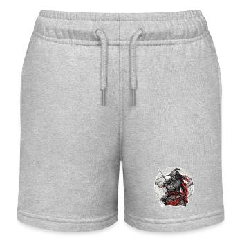 Samurai / Japanese / Harakiri / Katana / Man - Kids Organic Sweat Shorts by Stanley/Stella - heather grey - Front