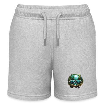 Sonnenbrille / Reflektion / Wald / Spiegelung - Kinder Organic Joggingshorts Mini Bolter von Stanley/Stella - Grau meliert - Vorne
