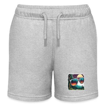 Sonnenbrille / Reflektion / Wald / Spiegelung - Kinder Organic Joggingshorts Mini Bolter von Stanley/Stella - Grau meliert - Vorne