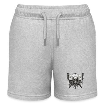 Motte / Tier / Insekt / Larve / Schädling - Kinder Organic Joggingshorts Mini Bolter von Stanley/Stella - Grau meliert - Vorne