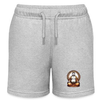 Bouddha / Bouddhisme / Foi / Religion / Mantra - Short de jogging enfant bio Stanley/Stella - gris chiné - Devant